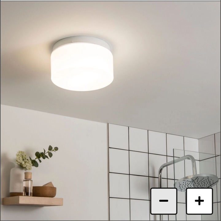 Plafoniera, 2xE27, 12W, D20cm, IP44, alba Stil Rafinament Ambianta Casa Ta