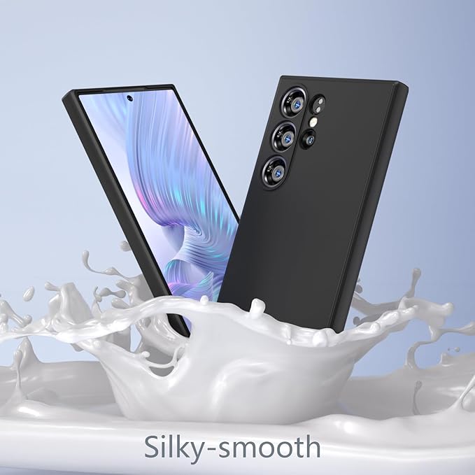 Husa compatibila cu Samsung Galaxy S25 Ultra, protectie camera, silicon subtire, rezistenta la soc, negru