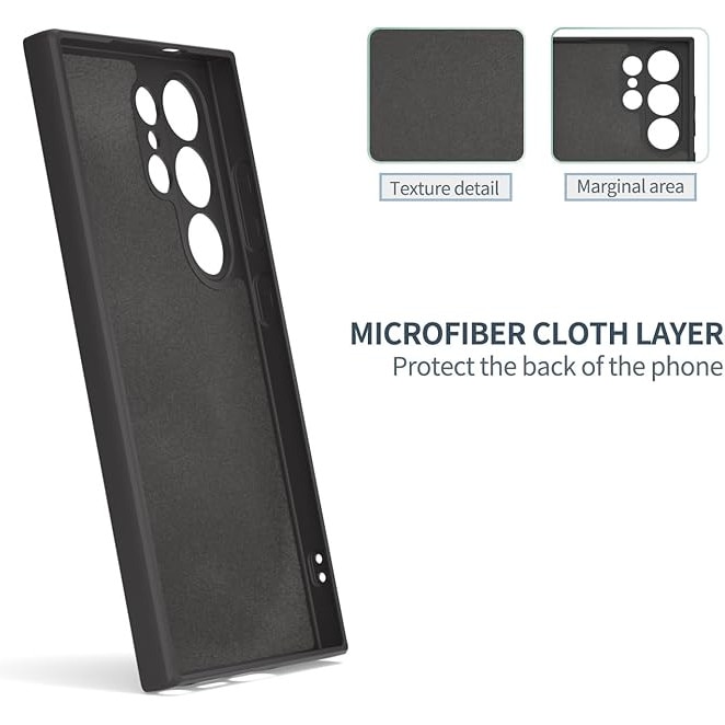 Husa compatibila cu Samsung Galaxy S25 Ultra, protectie camera, silicon subtire, rezistenta la soc, negru