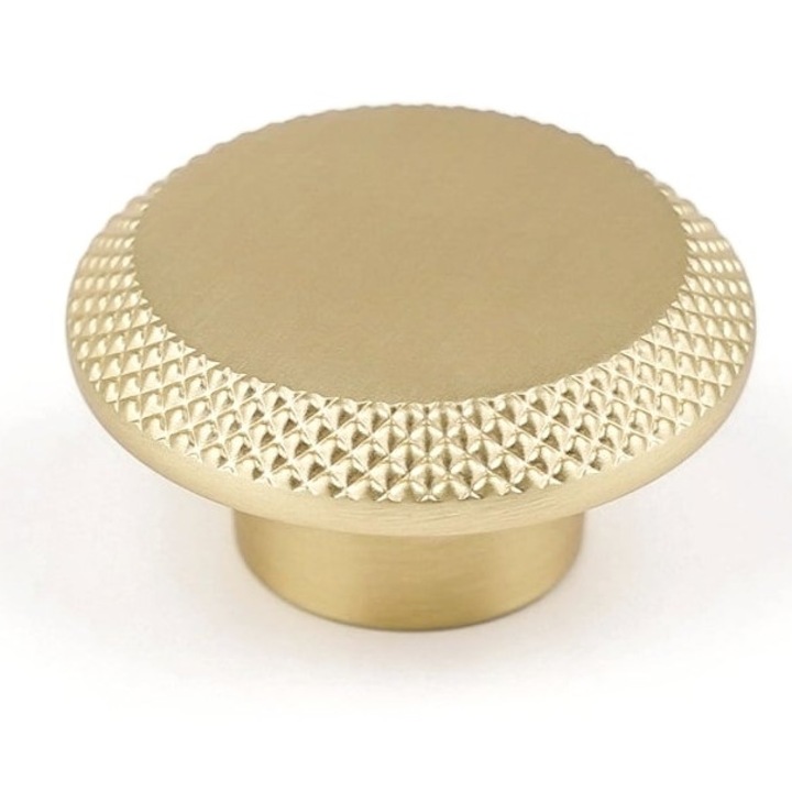 Buton pentru mobilă CEBI Nola, finisaj alamă mată, D:45mm, H:20mm