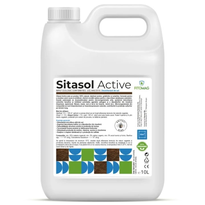 Tratament ecologic pentru solul din sere, solarii si gradini, SitaSol Active, 10 l