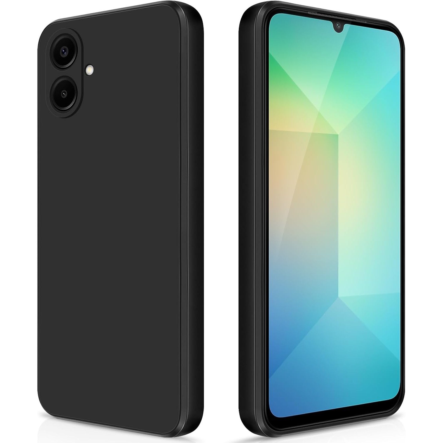 Husa din silicon moale compatibila cu Samsung Galaxy A06, protectie camera, rezistenta la soc, negru