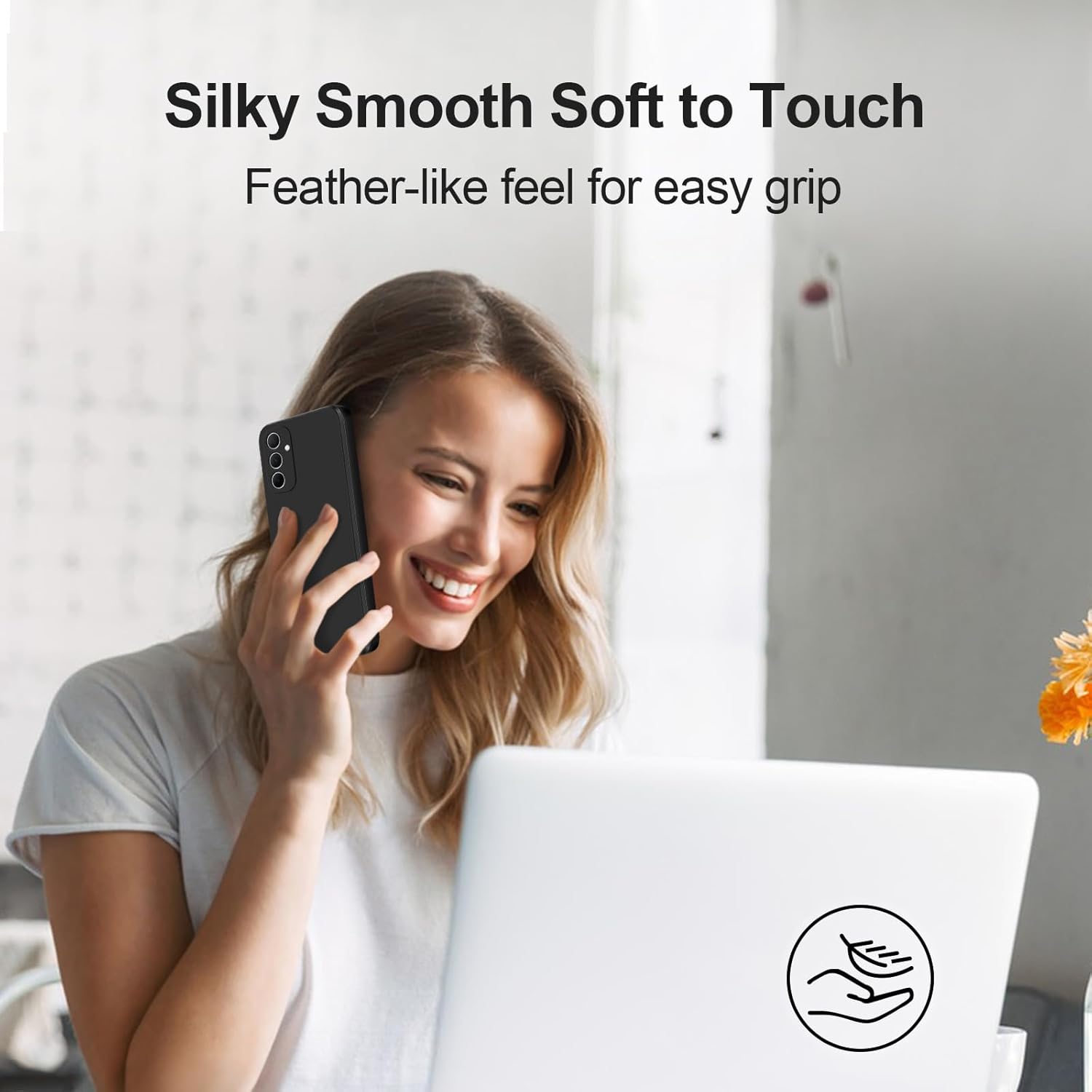 Husa din silicon compatibila cu Samsung Galaxy A34, protectie camera imbunatatita, rezistenta la soc, negru