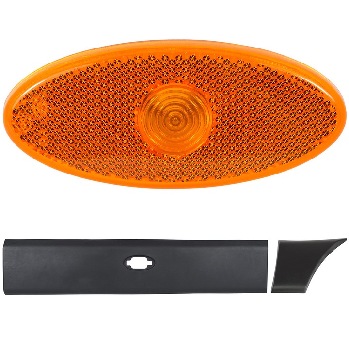 Set mulaje laterale + lampă de poziție, Renault Master III, Opel Movano B, Nissan NV400, negru-portocaliu, 2 bucăți