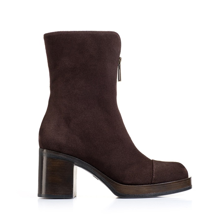 Ghete Musette HILDE A269, Piele intoarsa, Maro