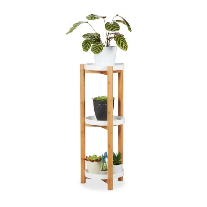 Raft pentru plante din bambus