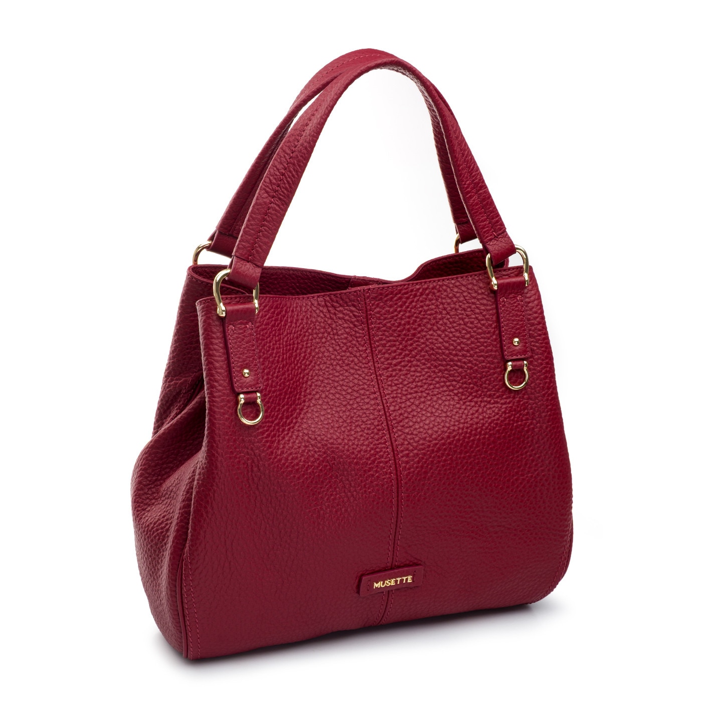 Geanta dama de umar, Musette, ARNELA PM, Piele naturala, Bordeaux, 36 x ...