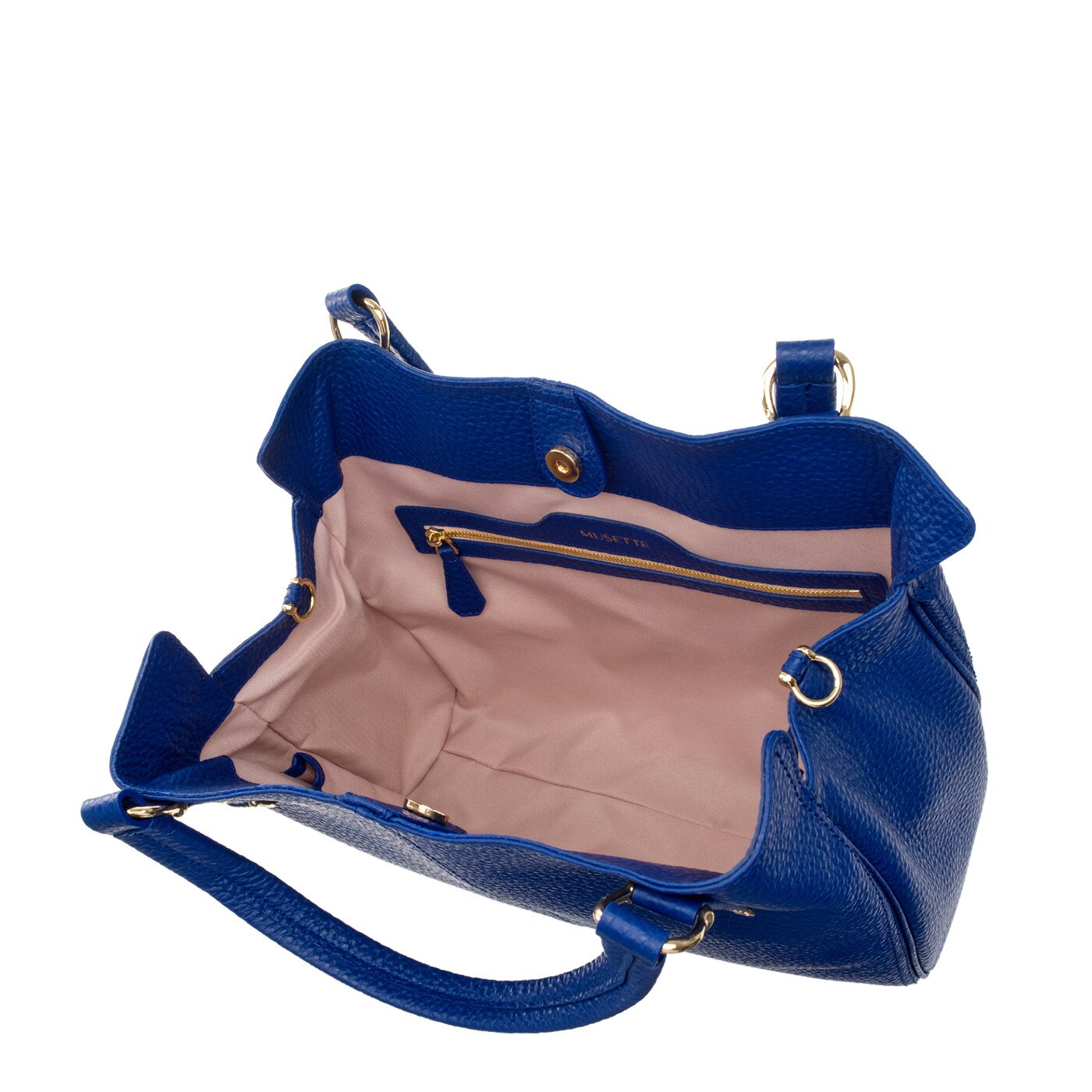 Geanta dama de umar, Musette, ARNELA PM, Piele naturala, albastru