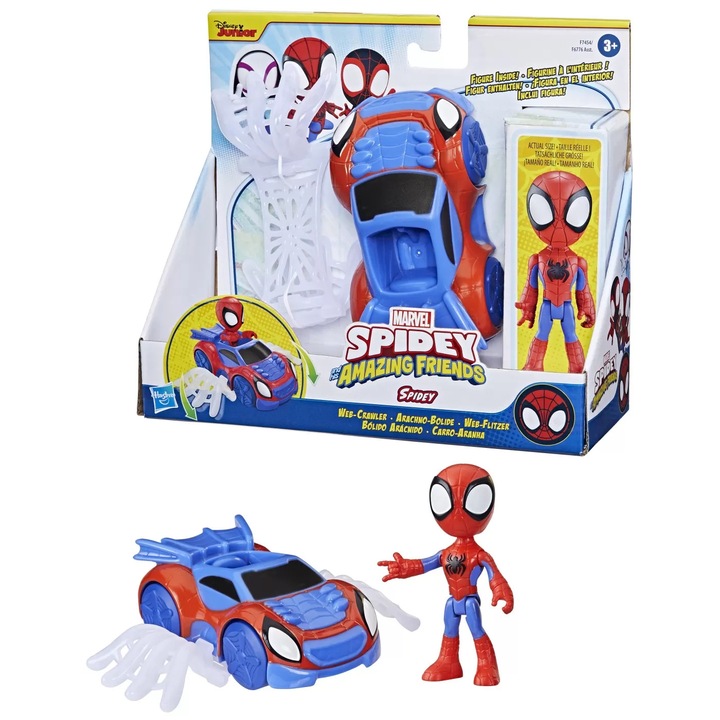 Figurina cu vehicul, Spidey and His Amazing Friends