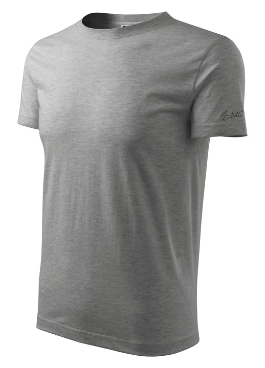 Férfi póló, egyszerű, elegáns és kényelmes pamutból, Intelli®, Sötétszürke