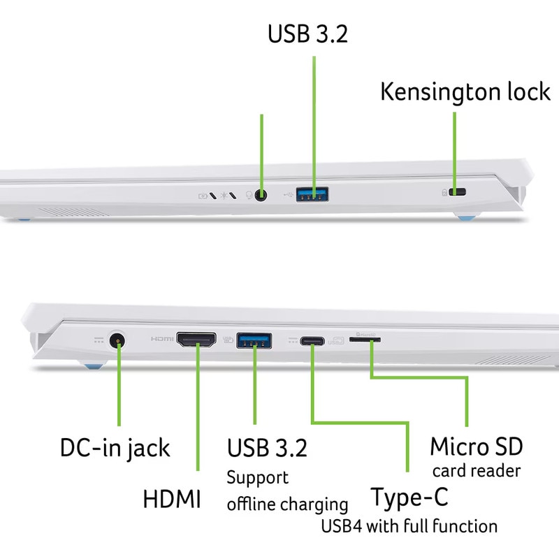 Laptop Gaming Acer Nitro V14, 14.5'', 16GB, 512GB SSD, GeForce RTX 5050, Alb Pearl
