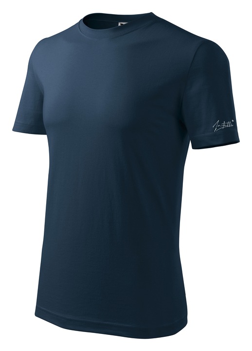 Férfi póló, egyszerű, elegáns és kényelmes pamutból, Intelli®, Sötétkék
