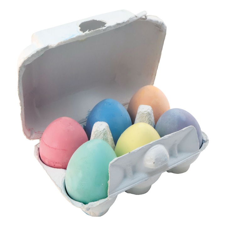 Тебешир, Spree Art, Цветен, Jumbo Egg, 6 цвята