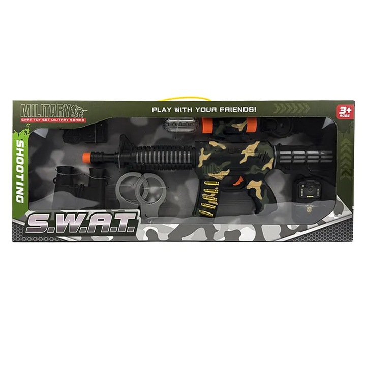 Set mitralieră, Poliție, Cu lumină și sunet, cătușe și accesorii