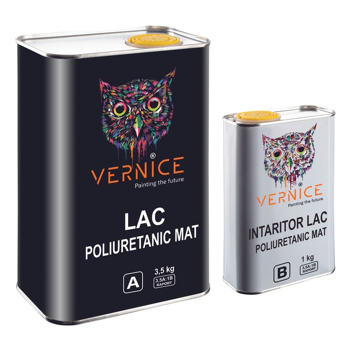 Lac poliuretanic bicomponent mat 4,5KG, beton, metal, lemn