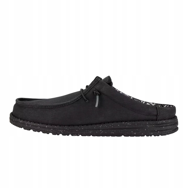 HEYDUDE WALLY SLIP STRETCH CANVAS 41293, Fekete