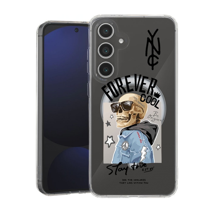 BestCase® Husa pentru Samsung Galaxy A55 cu Design Forever Cool Skeleton, Mag Anti Shock TPU, Tehnologie MagSafe, Reinforced 4 Corners, 2087010 MAS 935