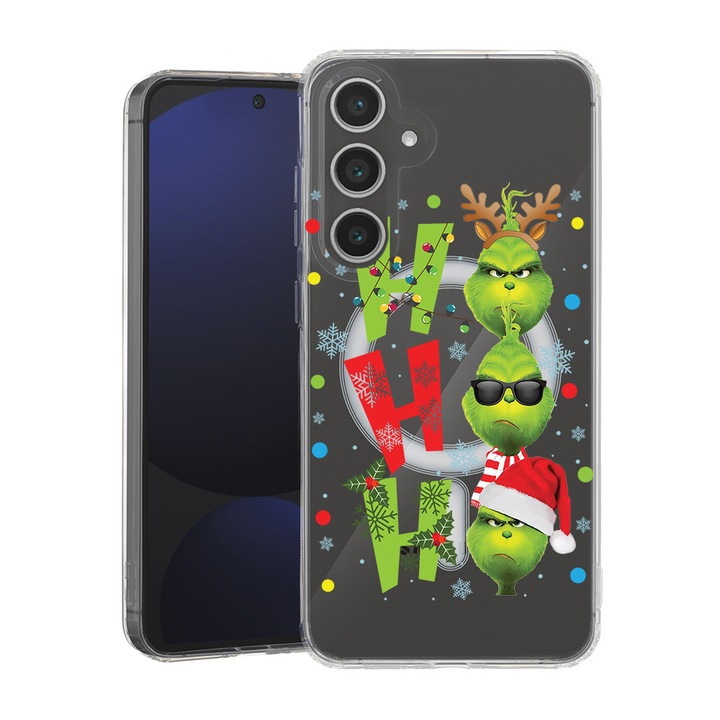 BestCase® Husa pentru Samsung Galaxy A55 cu Design Grinches - Ho Ho Ho, Mag Anti Shock TPU, Tehnologie MagSafe, Reinforced 4 Corners, 2087010 MAS 1602