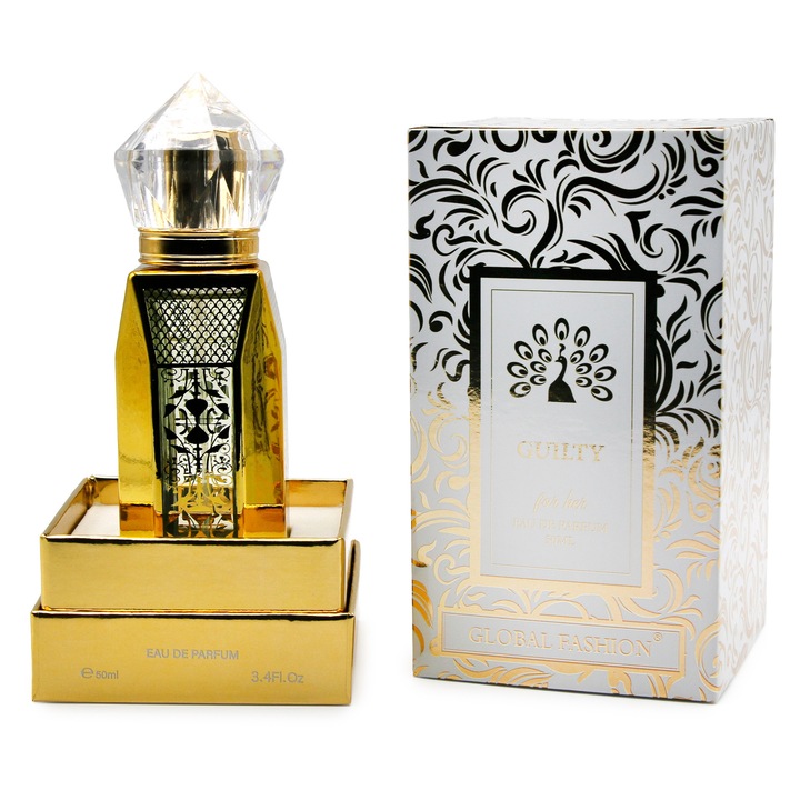 Apa de toaleta Global Fashion Guilty, 50 ml, floral-orientala, pentru ea