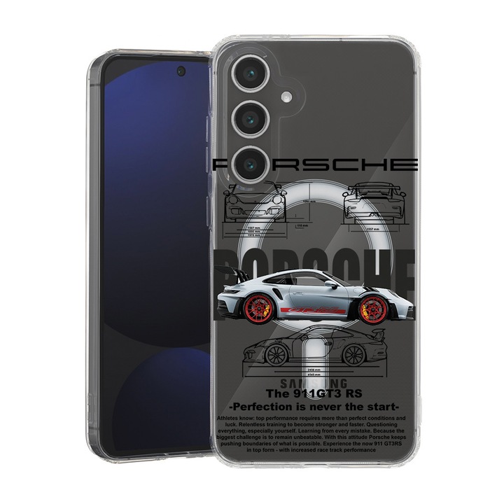 BestCase® Husa pentru Samsung Galaxy A55 cu Design Porsche, Mag Anti Shock TPU, Tehnologie MagSafe, Reinforced 4 Corners, 2087010 MAS 1883