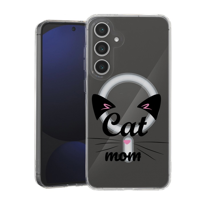 BestCase® Husa pentru Samsung Galaxy A55 cu Design Cat Mom, Mag Anti Shock TPU, Tehnologie MagSafe, Reinforced 4 Corners, 2087010 MAS 1850
