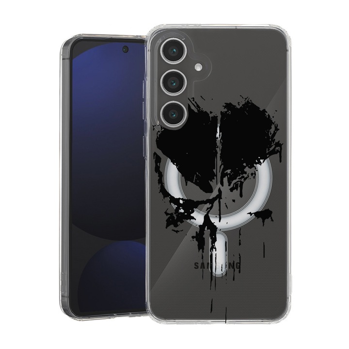 BestCase® Husa pentru Samsung Galaxy A55 cu Design Punisher, Mag Anti Shock TPU, Tehnologie MagSafe, Reinforced 4 Corners, 2087010 MAS 1885