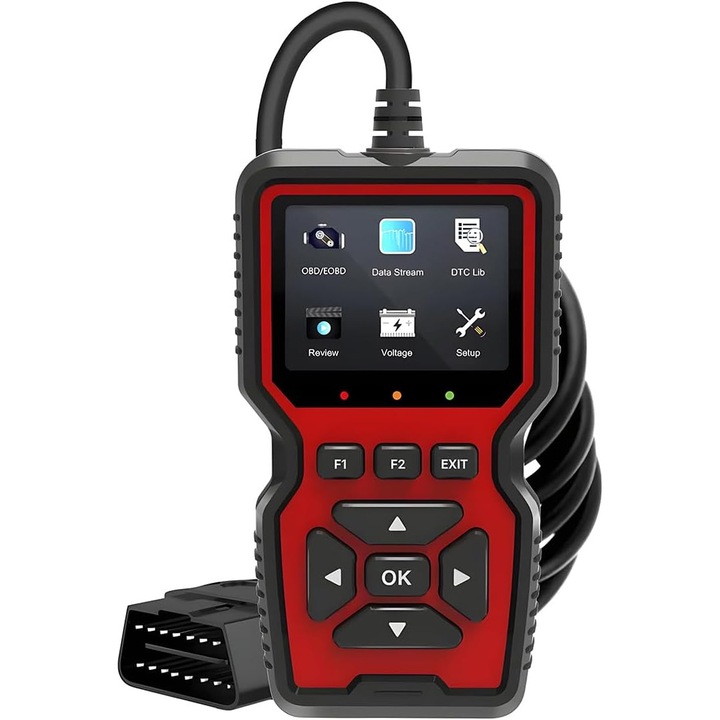 Scanner OBD2 auto V519, cititor coduri auto, diagnosticare motor, citire erori, plug-and-play, 16 pini