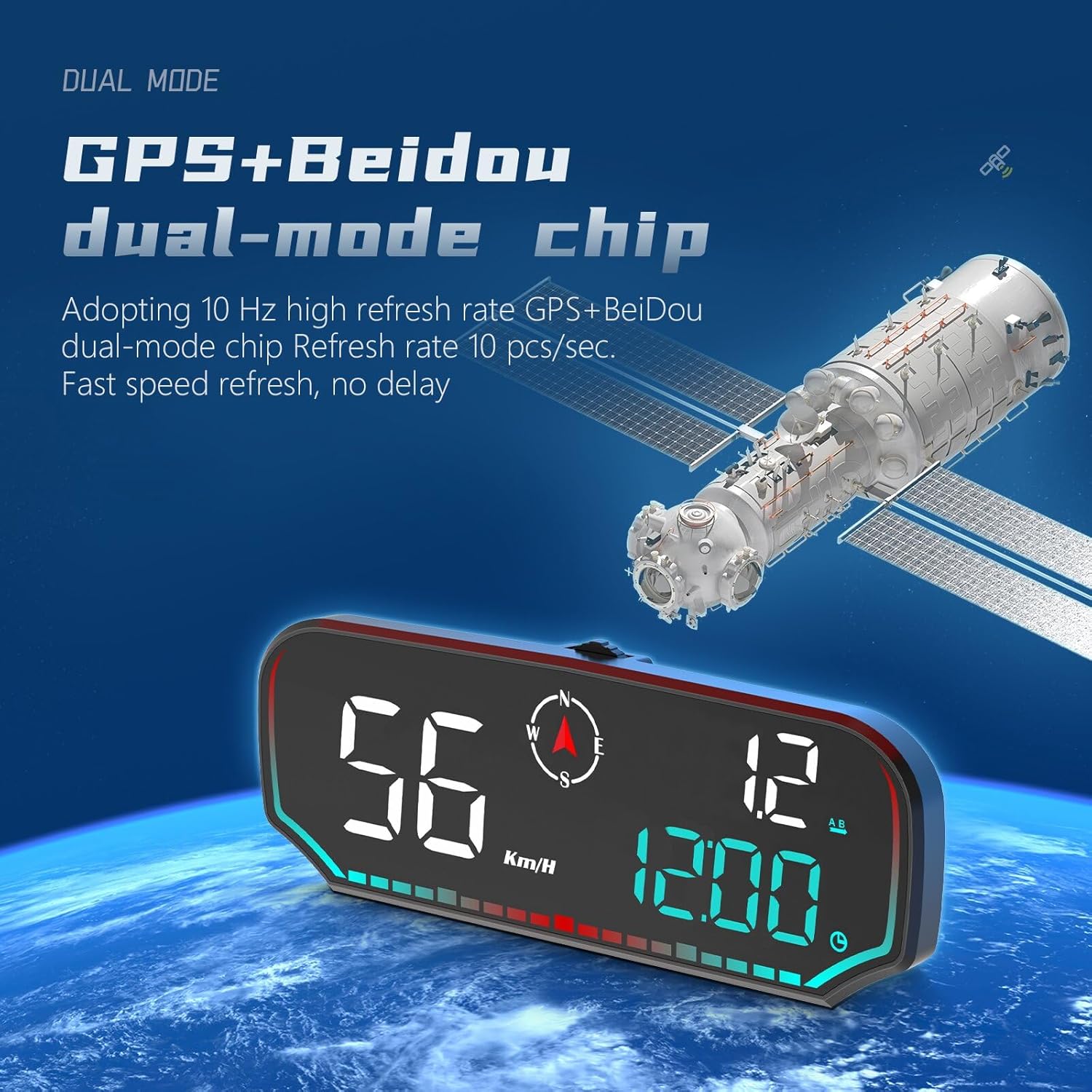 Afisaj Head-up GPS pentru Masina, Vitezometru Digital cu Alarma de ...