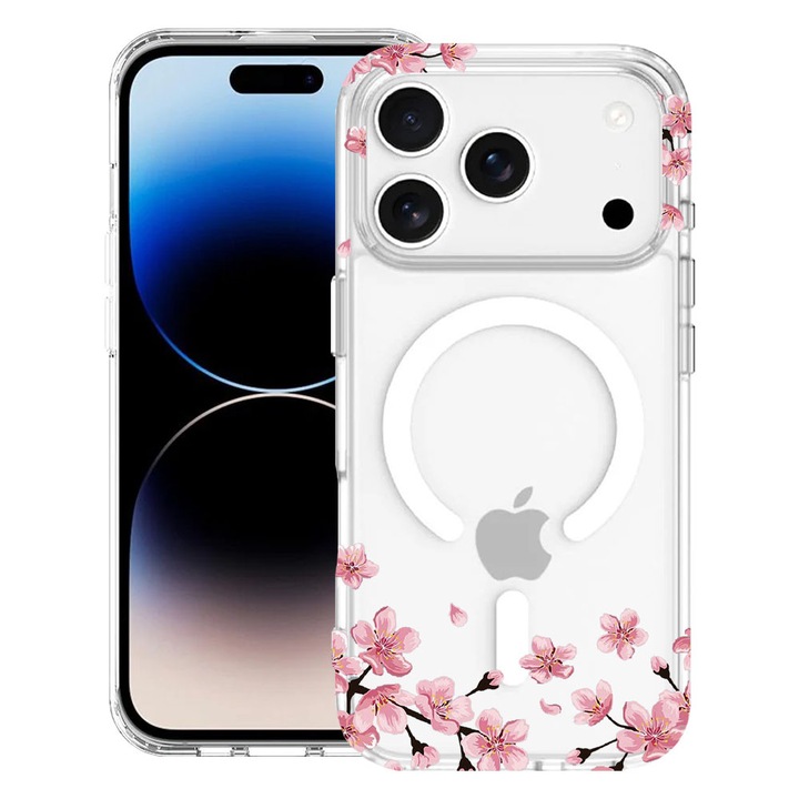 BestCase® Калъф за Apple iPhone 17 Pro Max с пастелни цветове - цветя, Mag Anti Shock TPU, MagSafe технология, подсилени 4 ъгъла, 2087015 MAS 694