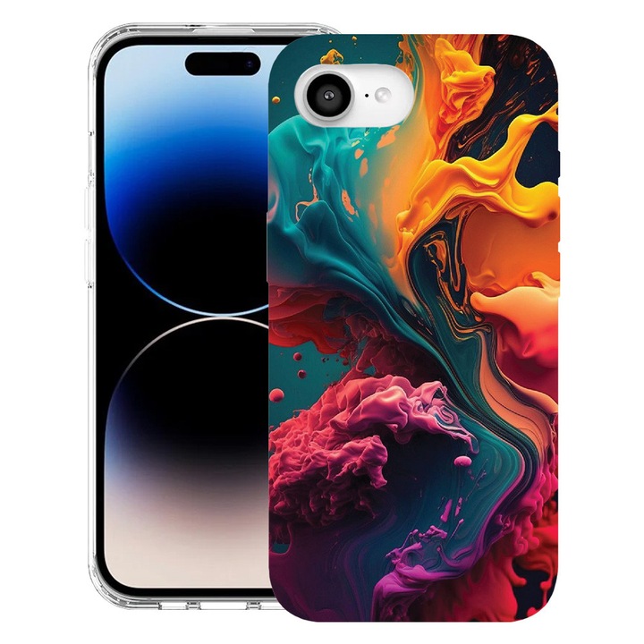 BestCase® Husa pentru Apple iPhone 16e cu Design Liquid Colors, Mag Anti Shock TPU, Tehnologie MagSafe, Reinforced 4 Corners, 1988339 MAS 1234