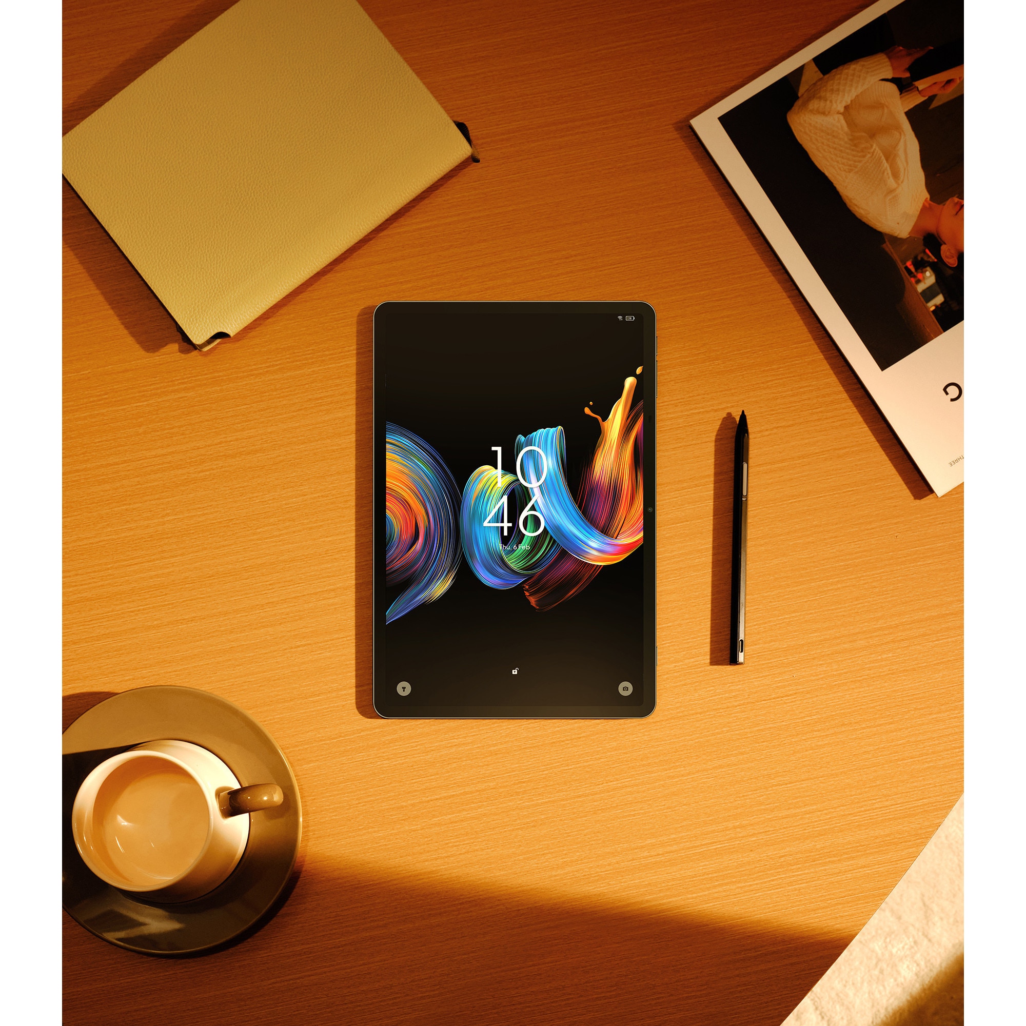 Tableta, TCL, NXTPAPER 11 Plus 9469X2, Procesor Octa-Core ARM Cortex, Ecran 11.5", 8GB RAM, 256GB Flash, 8MP, Wi-Fi, Bluetooth, Android + Husa si Stylus (Gri)