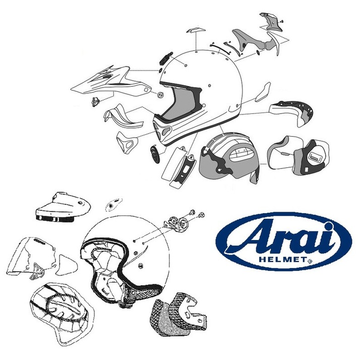 Arai Teljes Arcos Bukósisak, Fekete, 48-64 cm méretben