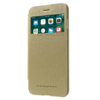 Husa Book S-View Mercury Goospery Wow pentru Apple iPhone 7 Plus, Gold Husa Book S-View Mercury Goospery Wow pentru Apple iPhone 7 Plus, Gold