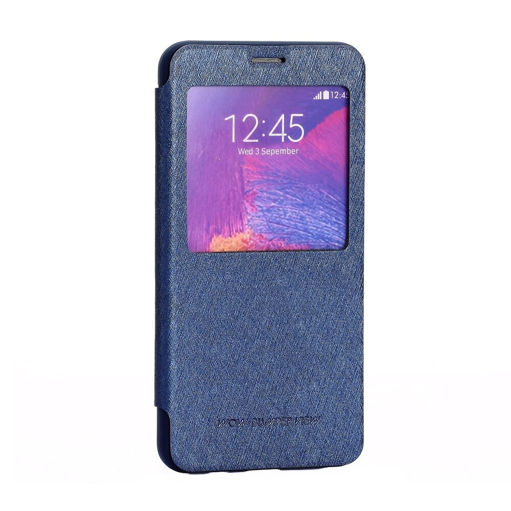 Husa Book S-View Mercury Goospery Wow pentru Samsung Galaxy Note 5, Albastru