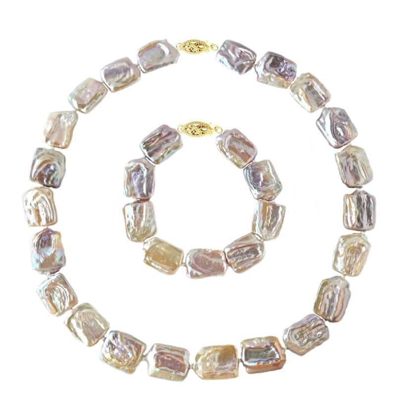 Set Aur 14k Colier si Bratara Perle Naturale Baroque