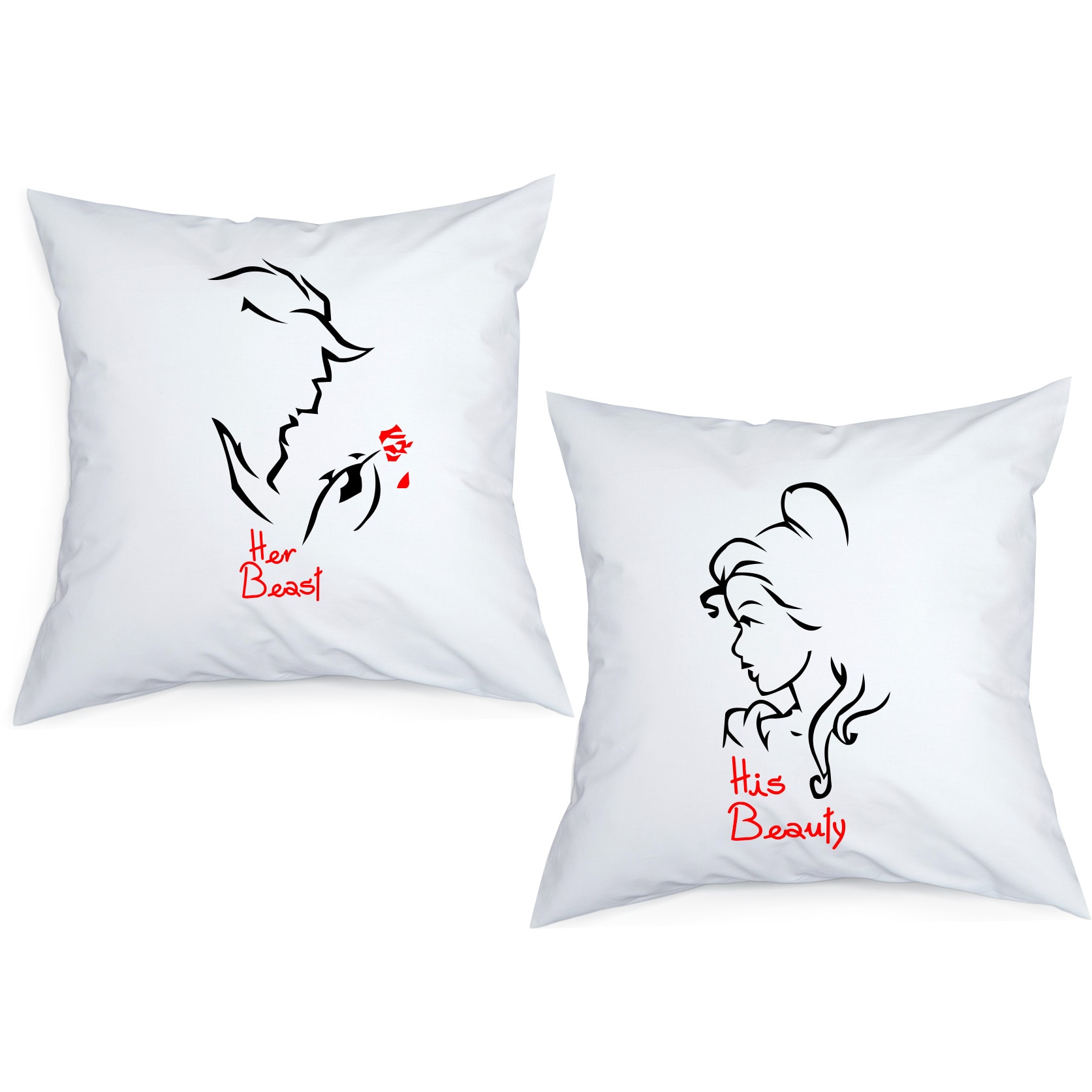 Set perne personalizate, patrate, 40x40 cm, material satinat, culoare multicolor, model 