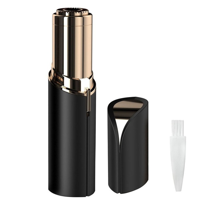 Arc szőrtelenítő / Trimmer - EGGO Skin ® – LED - es hordozható arcszőrtelenítő, Flawless Finishing Touch teleppel együtt, Fekete / Matte Black Special Edition