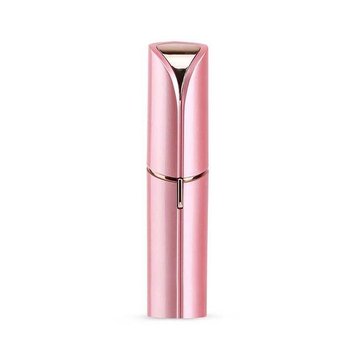 EGGO Skin Trimmer Arc epilátor, mellékelt elemmel, hordozható LED-es arcszőrtelenítő eszköz - Flawless Finishing Touch - Pink/Victoria Pink