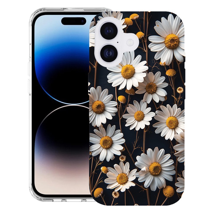 BestCase® Husa pentru Apple iPhone 17 cu Design 3D Daisy, Mag Anti Shock TPU, Tehnologie MagSafe, Reinforced 4 Corners, 2087013 MAS 1439