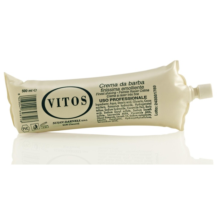 Borotválkozókrém, Vitos, 500 ml, kókuszolajjal és eukaliptusszal