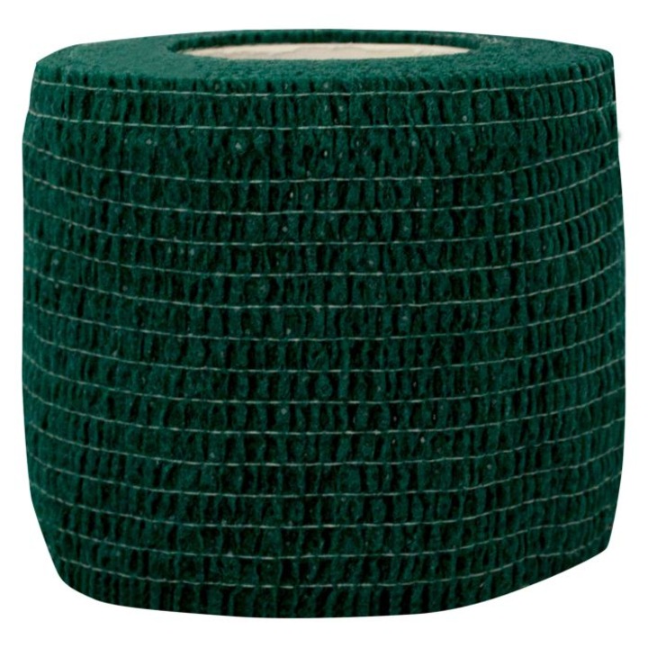 Bandaj coeziv 5.0 cmx4, 5m, VERDE, 1rola