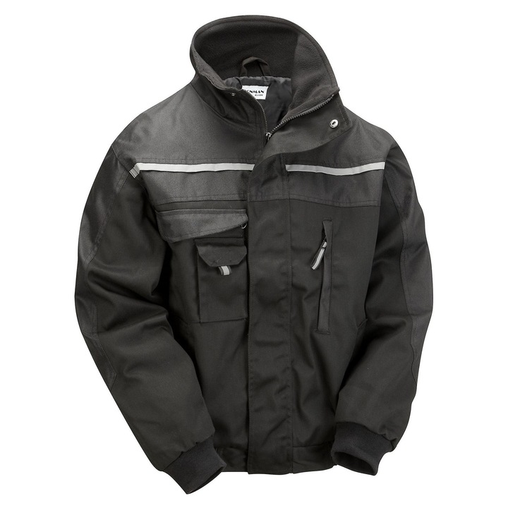 Работно яке Ironman, подсилено, черно, изработено от Cordura, 2XL