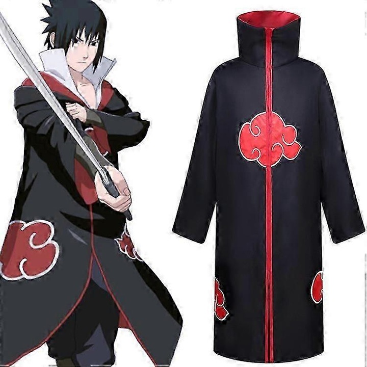 Costum Naruto Akatsuki, Cosplay, negru, XXS/135cm