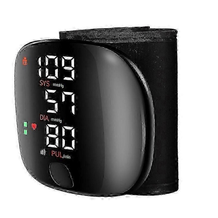 Tensiometru de incheietura, monitorizare tensiune arteriala, ecran tactil, LED, 13x13x13cm