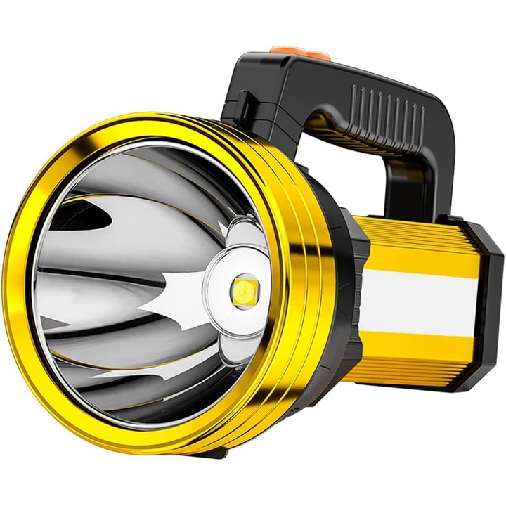 Многофункционален LED фенер, 2000 лумена, 500м обхват, водоустойчив, 1800mAh батерия