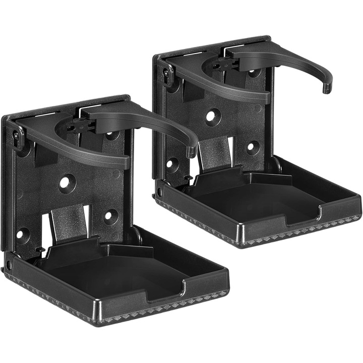 Autós pohártartó, 2 összecsukható tartó, 60x100mm méretű, kompakt kialakítás, korrózióálló