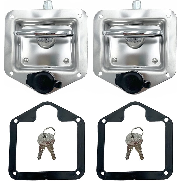 Incuietoare pentru cutie de unelte, T-greutate, inox, 12,1x12,3x6,7cm, set 2 bucati