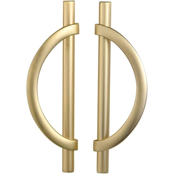 Manere de dulap aurii, 96mm, set, forma semicirculara, aliaj de zinc, rezistenta la rugina