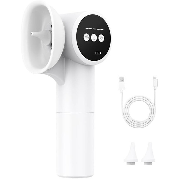 Set dispozitive de curatare a urechilor, 5 niveluri de presiune, design cu doua rezervoare, impermeabil, incarcabil