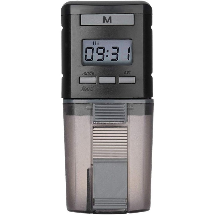 Hranitoare acvarii, 0,175 l, plastic, automat, pentru granule si fulgi